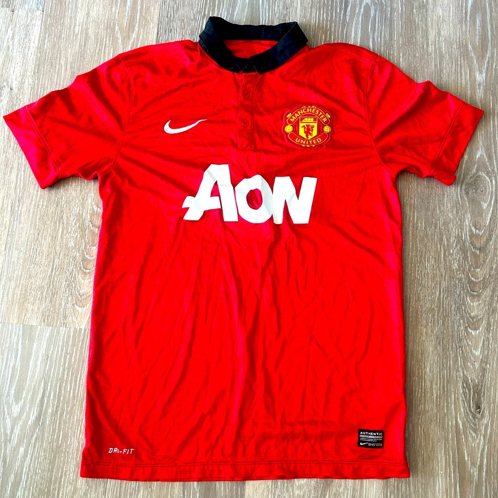 Nike Manchester United 2013-2014 Home Jersey Polo Red medium